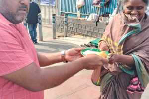 Food distribution by Shri Rajamatha foundation