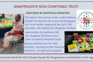 Groceries support for Swapna Meena family