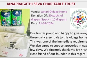 Lahari oldage home help event